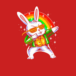 Свитшот хлопковый мужской Rainbow rabbit, цвет: красный — фото 2
