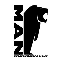 Свитшот хлопковый мужской MAN дальнобойщик чёрный логотип, цвет: белый — фото 2