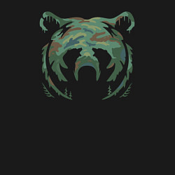 Свитшот хлопковый мужской Русский медведь в камуфляже, цвет: черный — фото 2