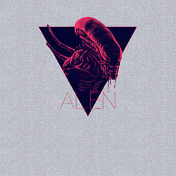 Свитшот хлопковый мужской Чужой в треугольнике, цвет: меланж — фото 2