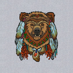 Свитшот хлопковый мужской Русский медведь, цвет: меланж — фото 2