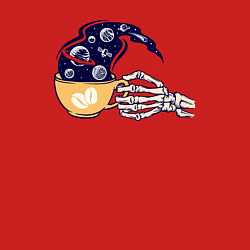 Свитшот хлопковый мужской Кофейный космос, цвет: красный — фото 2