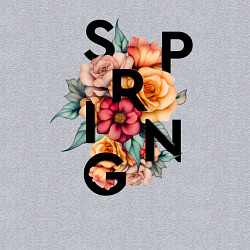 Свитшот хлопковый мужской Spring flowers, цвет: меланж — фото 2