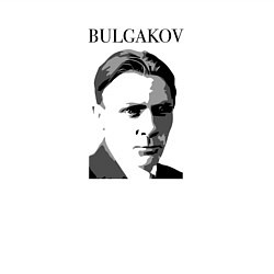 Свитшот хлопковый мужской Михаил Булгаков портрет в черно-белом, цвет: белый — фото 2