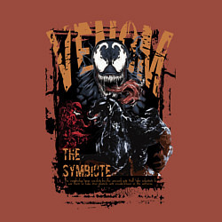 Свитшот хлопковый мужской Веном черный симбиот, цвет: кирпичный — фото 2