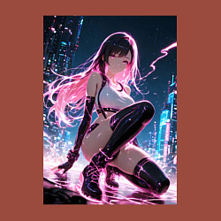 Свитшот хлопковый мужской Тифа Локхарт из Final Fantasy VII в стиле киберпан, цвет: кирпичный — фото 2