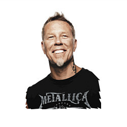 Свитшот хлопковый мужской James Alan Hetfield - Metallica leader, цвет: белый — фото 2