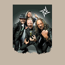 Свитшот хлопковый мужской Metallica cool dudes - thrash metal, цвет: миндальный — фото 2