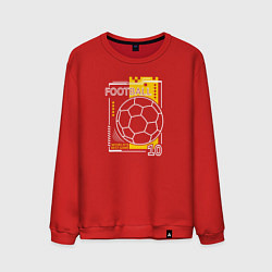 Свитшот хлопковый мужской Футбол - лучшая игра в мире, цвет: красный