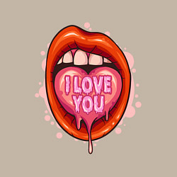 Свитшот хлопковый мужской I love you, цвет: миндальный — фото 2