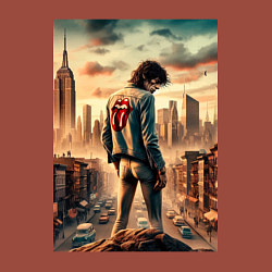 Свитшот хлопковый мужской Mick Jagger is the world legend, цвет: кирпичный — фото 2