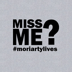 Свитшот хлопковый мужской Miss me? Moriarty, цвет: меланж — фото 2