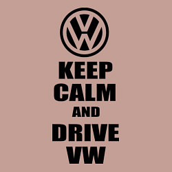 Свитшот хлопковый мужской Keep Calm & Drive VW, цвет: пыльно-розовый — фото 2