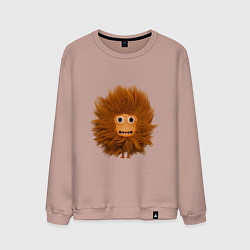 Свитшот хлопковый мужской Funny cartoon monster, цвет: пыльно-розовый