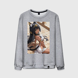 Свитшот хлопковый мужской Сфинкс в древнем Египте, цвет: меланж