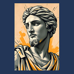 Свитшот хлопковый мужской Арт с античным портретом, цвет: тёмно-синий — фото 2