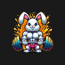 Свитшот хлопковый мужской Gym bunny barbell, цвет: черный — фото 2