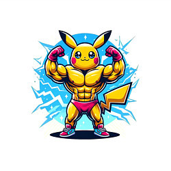 Свитшот хлопковый мужской Big Pikachu, цвет: белый — фото 2