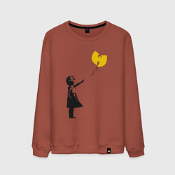 Свитшот хлопковый мужской Wu-Tang Banksy, цвет: кирпичный