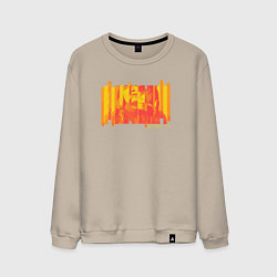 Свитшот хлопковый мужской Mickey 17, цвет: миндальный