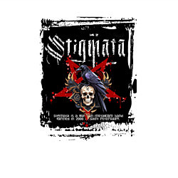 Свитшот хлопковый мужской Stigmata с вороном на черепе, цвет: белый — фото 2