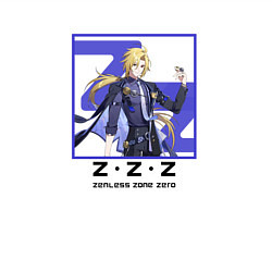 Свитшот хлопковый мужской Хьюго Влад - Zenless Zone Zero, цвет: белый — фото 2