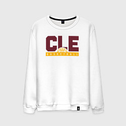 Свитшот хлопковый мужской Cle basketball, цвет: белый