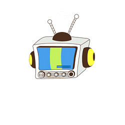 Свитшот хлопковый мужской Television, цвет: белый — фото 2