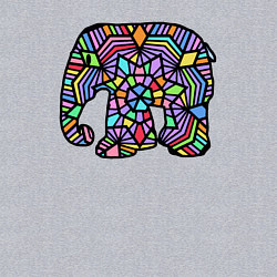 Свитшот хлопковый мужской Цветной слоник, цвет: меланж — фото 2