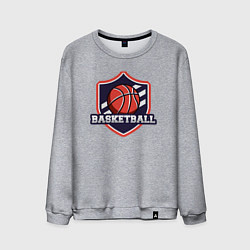 Свитшот хлопковый мужской Basketball sport, цвет: меланж