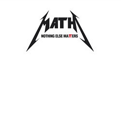 Свитшот хлопковый мужской Металлика математика, цвет: белый — фото 2