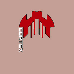 Свитшот хлопковый мужской Cortex красный чёрная обводка, цвет: пыльно-розовый — фото 2