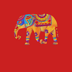 Свитшот хлопковый мужской Батик слон индийский, цвет: красный — фото 2