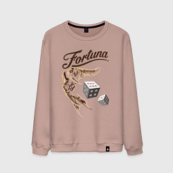 Свитшот хлопковый мужской Рука с когтями и игральные кости, цвет: пыльно-розовый