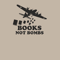 Свитшот хлопковый мужской Книжки а не бомбы, цвет: миндальный — фото 2