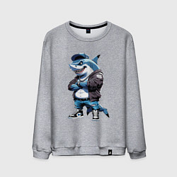 Мужской свитшот Акула в кепке