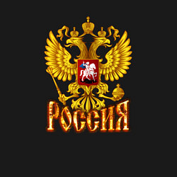 Свитшот хлопковый мужской Герб России и огненная надпись, цвет: черный — фото 2