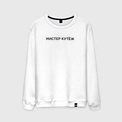 Свитшот хлопковый мужской Мистер Кутеж, кутить, цвет: белый
