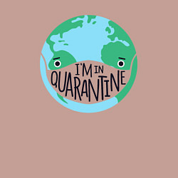 Свитшот хлопковый мужской Я на карантине, цвет: пыльно-розовый — фото 2