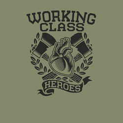 Свитшот хлопковый мужской Working class heroes, цвет: авокадо — фото 2