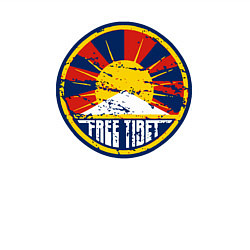 Свитшот хлопковый мужской Free Tibet, цвет: белый — фото 2