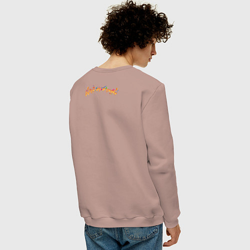 Мужской свитшот Мудрый как змея / Пыльно-розовый – фото 4