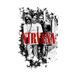 Свитшот хлопковый мужской Nirvana grunge band, цвет: белый — фото 2