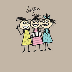 Свитшот хлопковый мужской Selfie girls, цвет: миндальный — фото 2