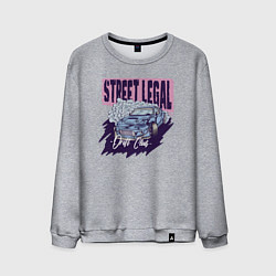 Свитшот хлопковый мужской Street legal, цвет: меланж