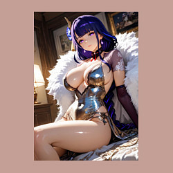 Свитшот хлопковый мужской Raiden Shogun в откровенном наряде, цвет: пыльно-розовый — фото 2