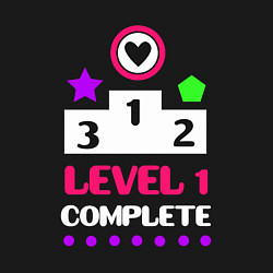 Свитшот хлопковый мужской 1 уровень пройден, цвет: черный — фото 2