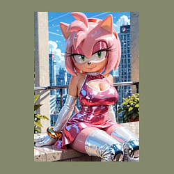 Свитшот хлопковый мужской Эми Роуз из Somic строит глазки, цвет: авокадо — фото 2