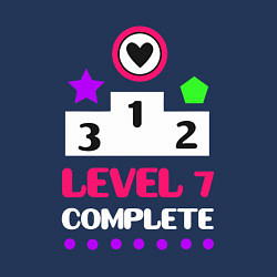 Свитшот хлопковый мужской 7 уровень пройден, цвет: тёмно-синий — фото 2