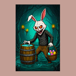 Свитшот хлопковый мужской Кошмар на Пасху, цвет: пыльно-розовый — фото 2